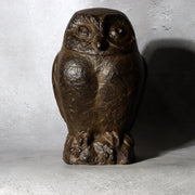 Japanese Bronze Owl Figurine Statue Okimono Hiromu Kojima 1982 Coin Bank BOSa654
