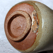 Antique Japanese Karatsu Tea Bowl Chawan Kihara Kiln Distorted Shape Box PCP27710