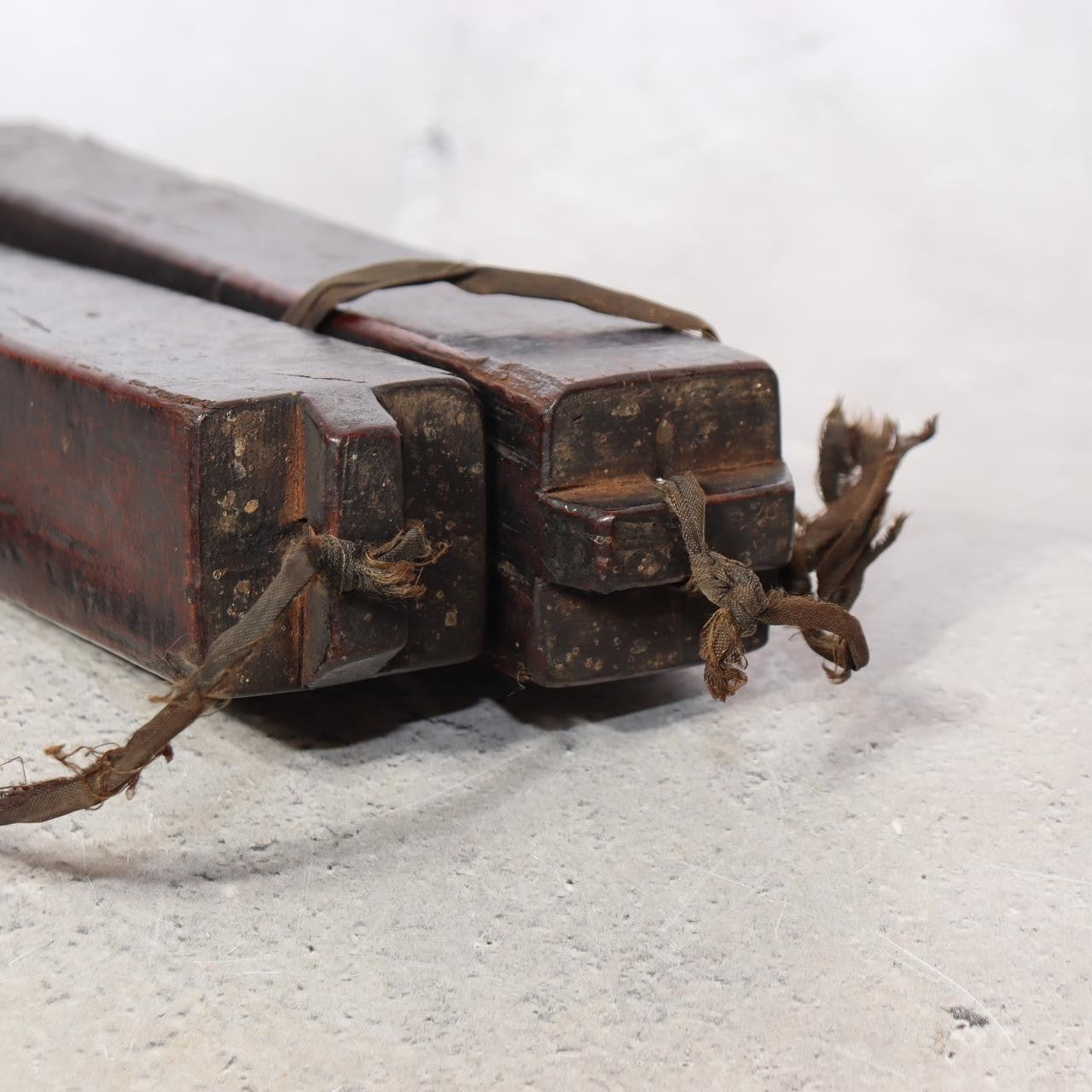 Antique Japanese Hyoshigi Wooden Clappers Fire Patrol Sumo Kabuki Percussion7