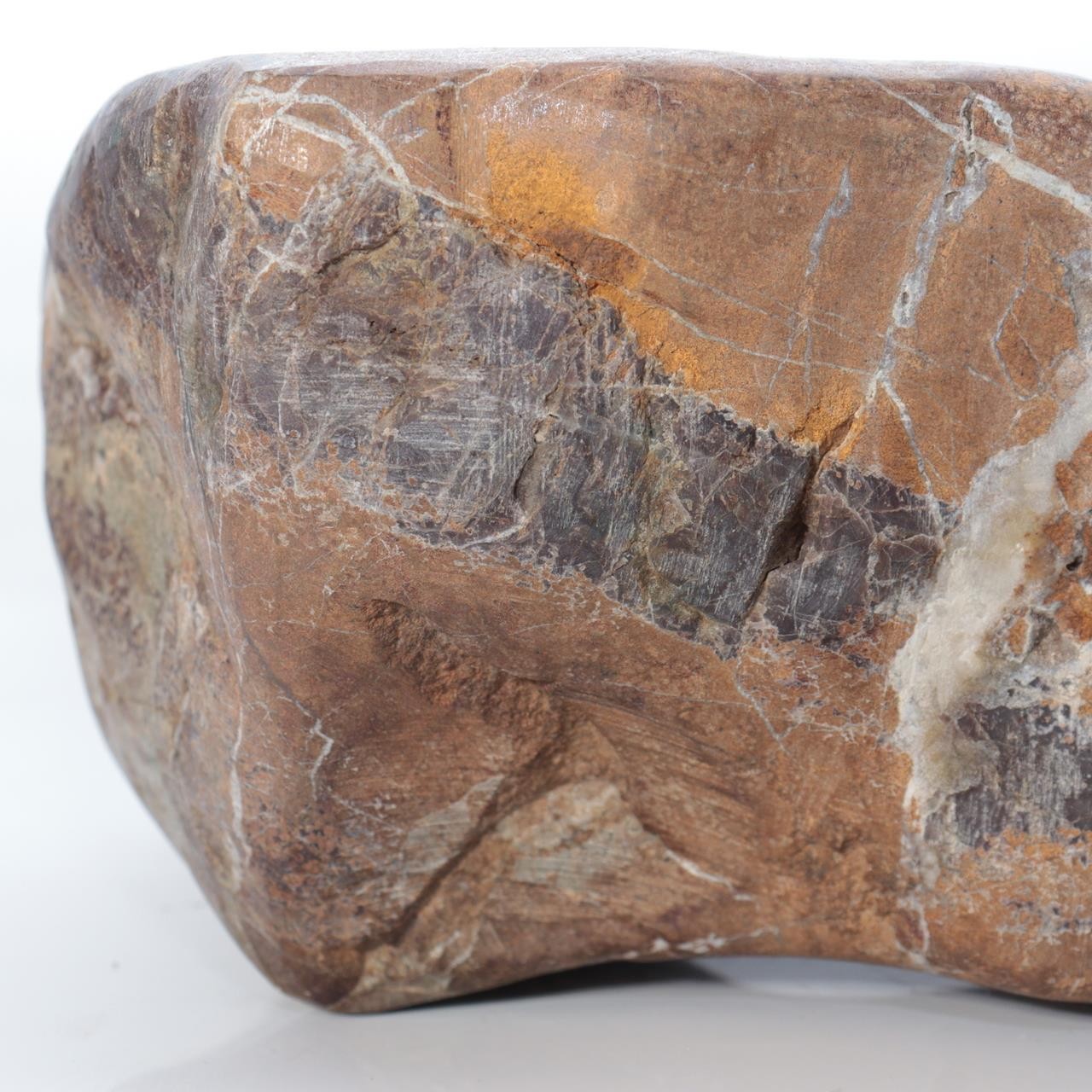 Japanese Natural Chrysanthemum Stone Kikuka-seki Neodani Gifu with Daiza SS23611