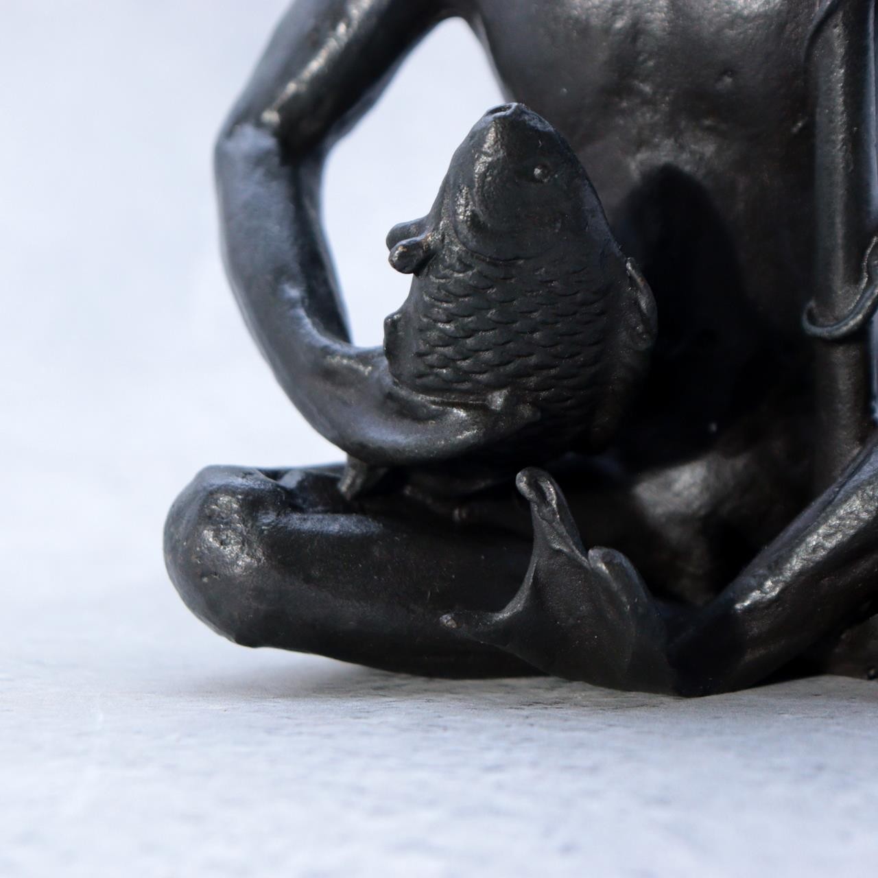 Japanese Cast Bronze Kappa Taikobo Statue by Takashi Omori BOSa6010