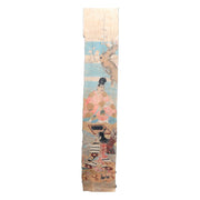 Late Edo Japanese Boro Nobori Flag Samurai Hand Painted Hemp BRKW17311