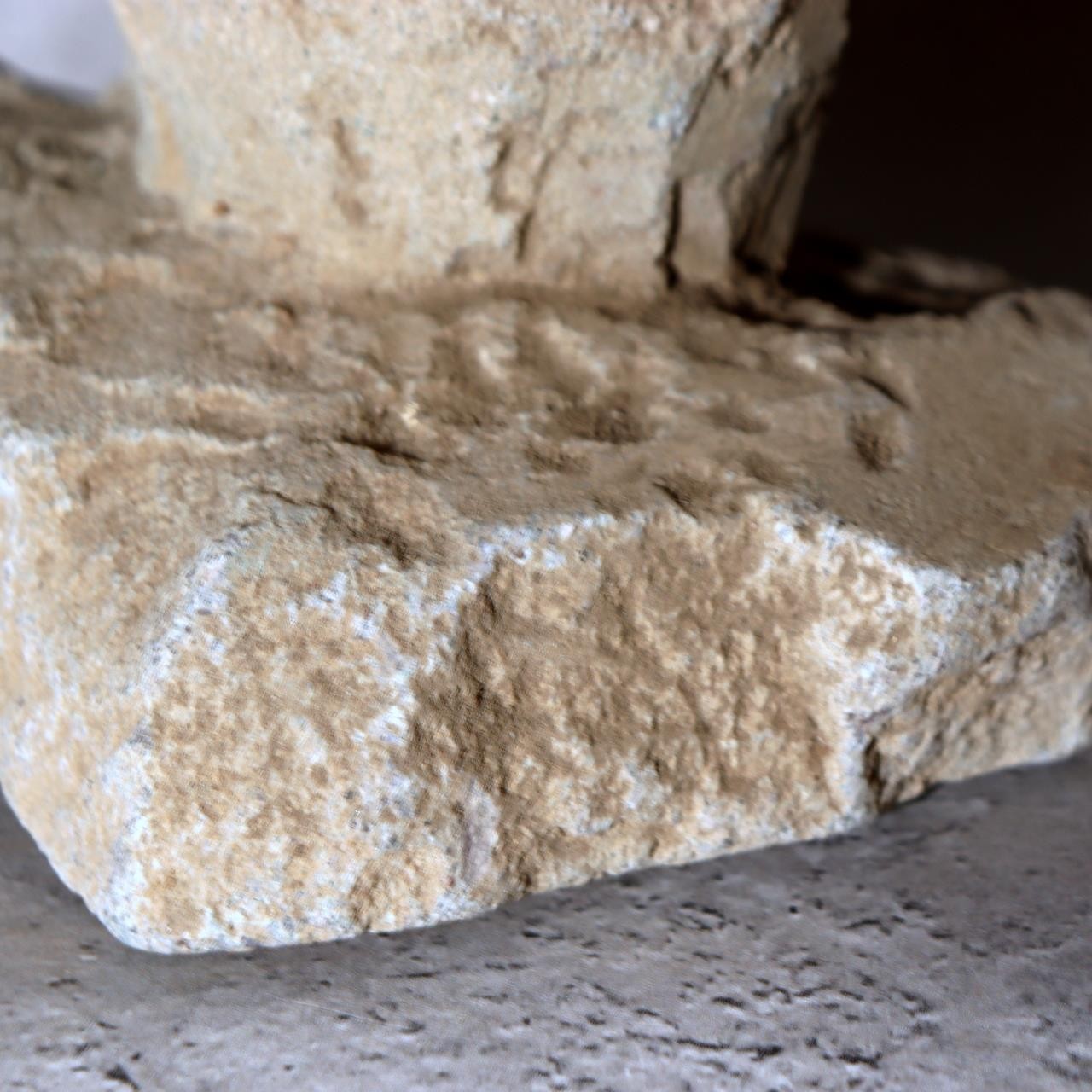 Japanese Antique Stone Monkey Statue Saru God Garden Ornament Zen Bonsai Folk Ar11