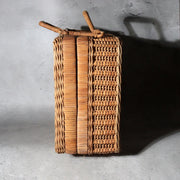 Vintage Japanese Bamboo Woven Basket Trunk Suitcase Bag6