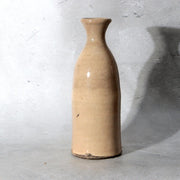 Late Edo Seto Ware Ceramic Sake Bottle Tokkuri Iron Brown Grass Motif PV3174