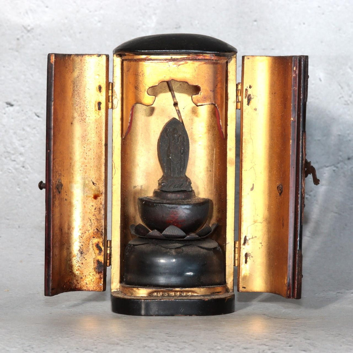 Antique Japanese Late Edo–Early Meiji Zushi Kannon Buddhist Shrine – WO65417
