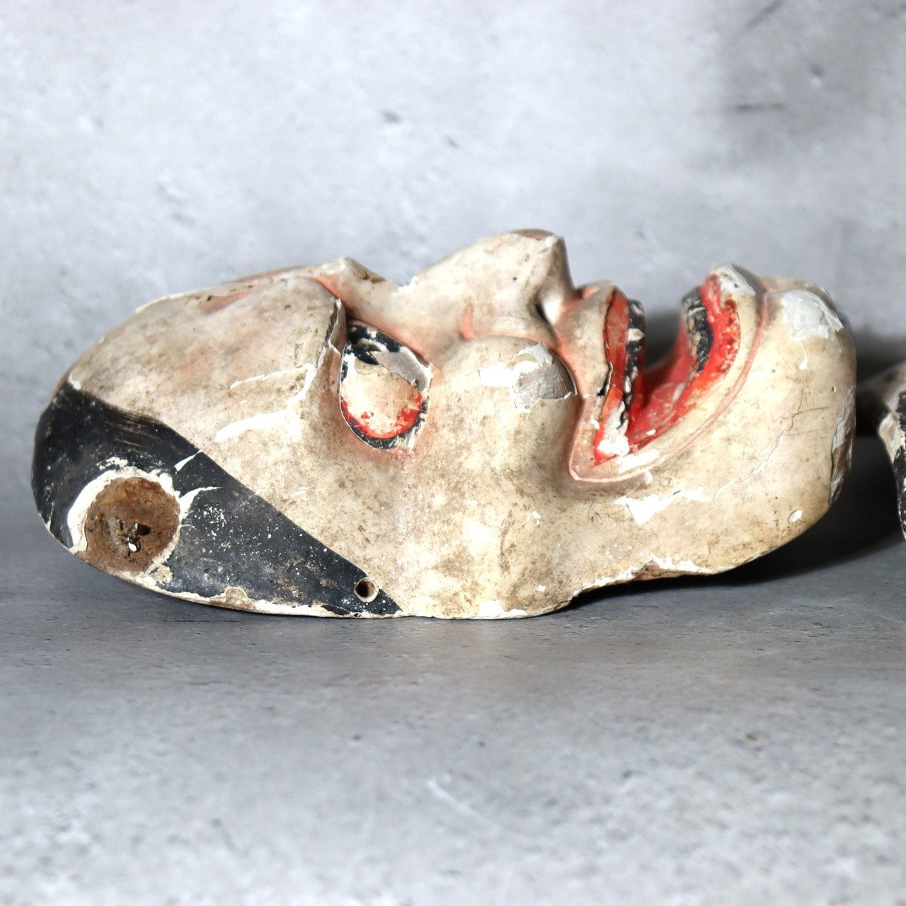 Antique Japanese Wooden Noh / Theater Masks 2pc Hannya-Type Warrior-Type MSK53311