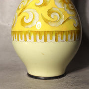 Vintage Japanese Cloisonne Enamel Vase Ota Hiroaki Pure Silver Rim OSV1011