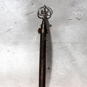 Antique Japanese Buddhist Hand Shakujo Staff Wooden Handle Vajra Motif Edo Meiji0