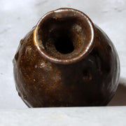 Antique Early Joseon Dynasty Iron Glaze Tokkuri Sake Bottle Brown Pottery KRS1795