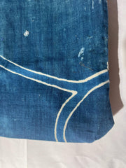 Antique Japanese Kofu Indigo Tsutsugaki Cloth Bag Old Textile BRKW190This is an12