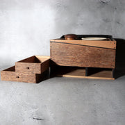 Japanese Wooden Tabako-bon Smoking Set Taimadera Temple Reclaimed Wood WO63816