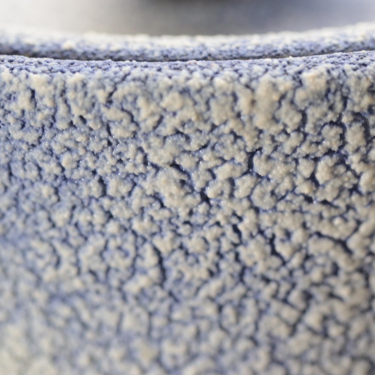 Japanese Studio Ceramic Mizusashi Water Jar Crawled Glaze Gradation pottery11