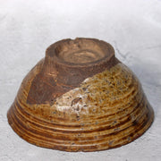 Antique Japanese Tanba Ware Tea Bowl Edo Period Wabi Sabi Mitate Chawan Amber4