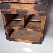 Antique Late Edo Japanese Wooden Kake Suzuri Portable Writing Box WO62016