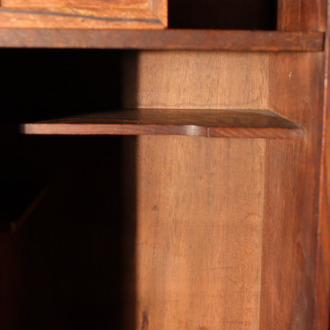 Japanese Antique Cabinet Kotansu Kurogaki Black Persimmon Keyaki Wood Shelf19