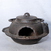 Authentic Nanbu Tekki Cast Iron Tanuki Ashtray Vintage Bunbuku Chagama Kettle1