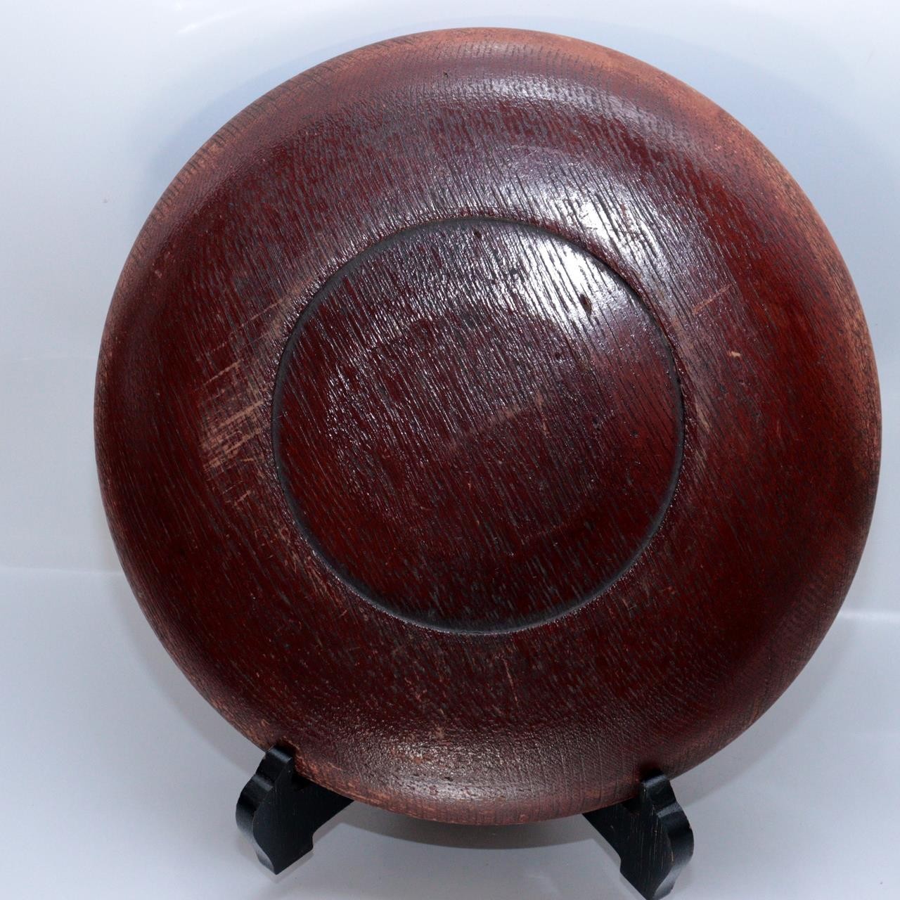 Vintage Japanese Chestnut Wood Round Trays Set of 2 Odate Shinmeisha Festival5