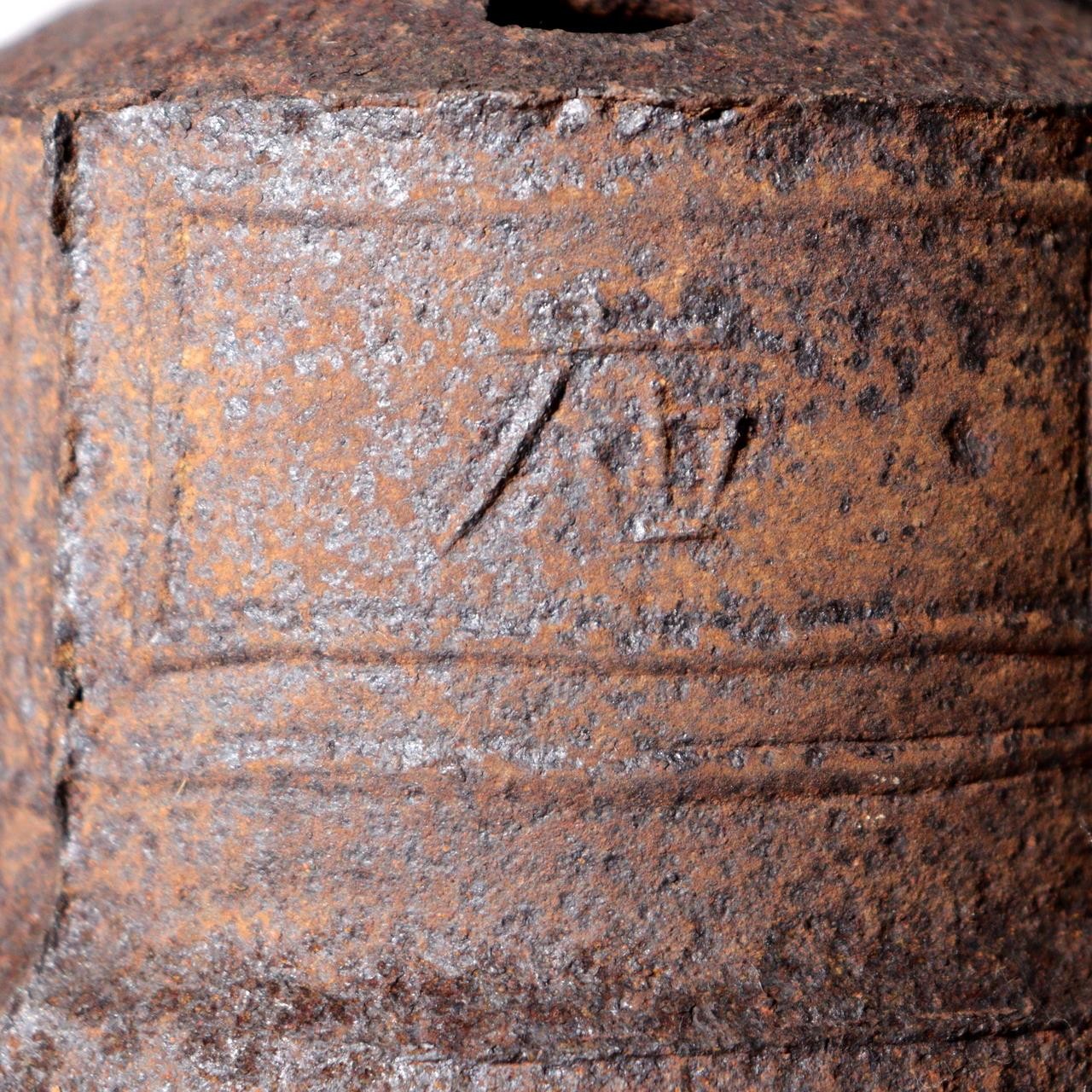 ●●　Antique Japanese Cast Iron Hanging Bell with Raised Kanji Characters BOSa6314