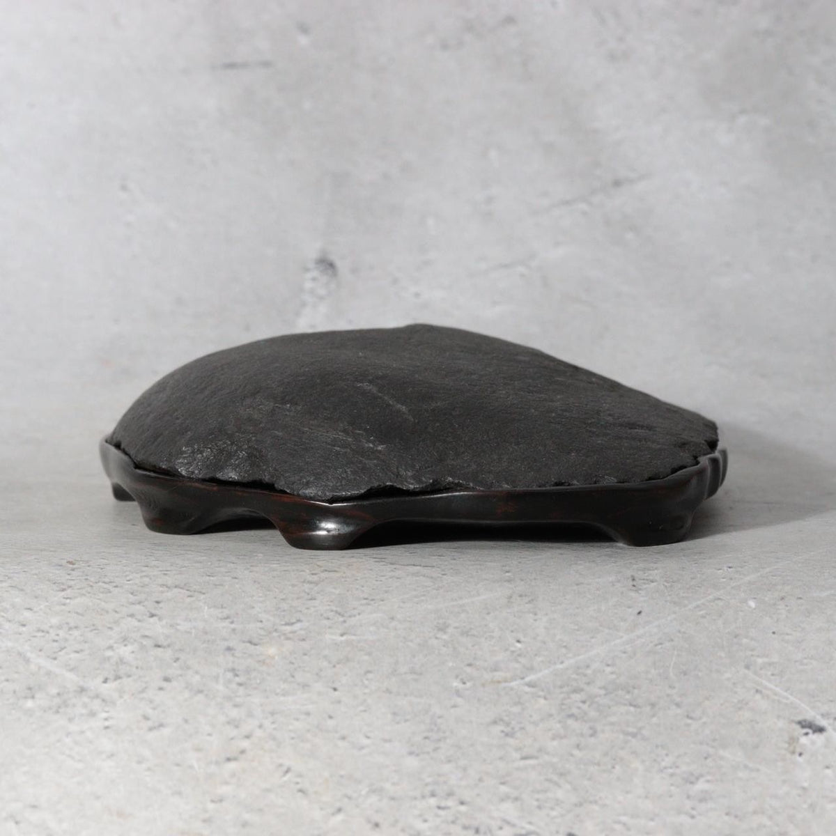 Vintage Japanese Suiseki Watarasegawa Viewing Stone Custom Wooden Base2