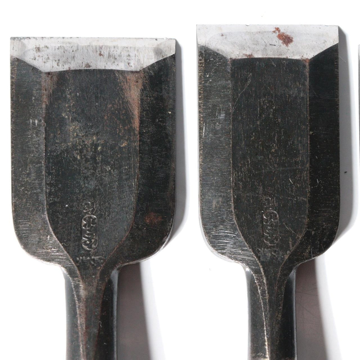 Vintage Japanese Steel Nomi Chisels Set of 10 Woodworking Tools with Wooden Box8