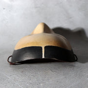 Japanese Carved Wooden Noh Mask Fushikizo Zonna with Bag MSK5478