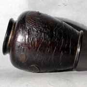 Antique Japanese Takaoka Bronze Vase Hozan Twin Koi Lotus Pond BV774-213