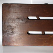 Japanese Antique Wood Kanban Shop Sign Kamawanu Sickle Ring Nu Rebus 72.5cm15