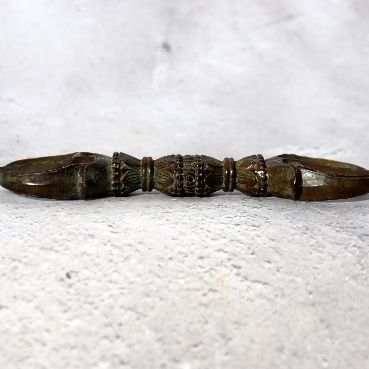 Japanese Brass Sankosho Vajra - Buddhist Ritual Tool 15cm BT2247