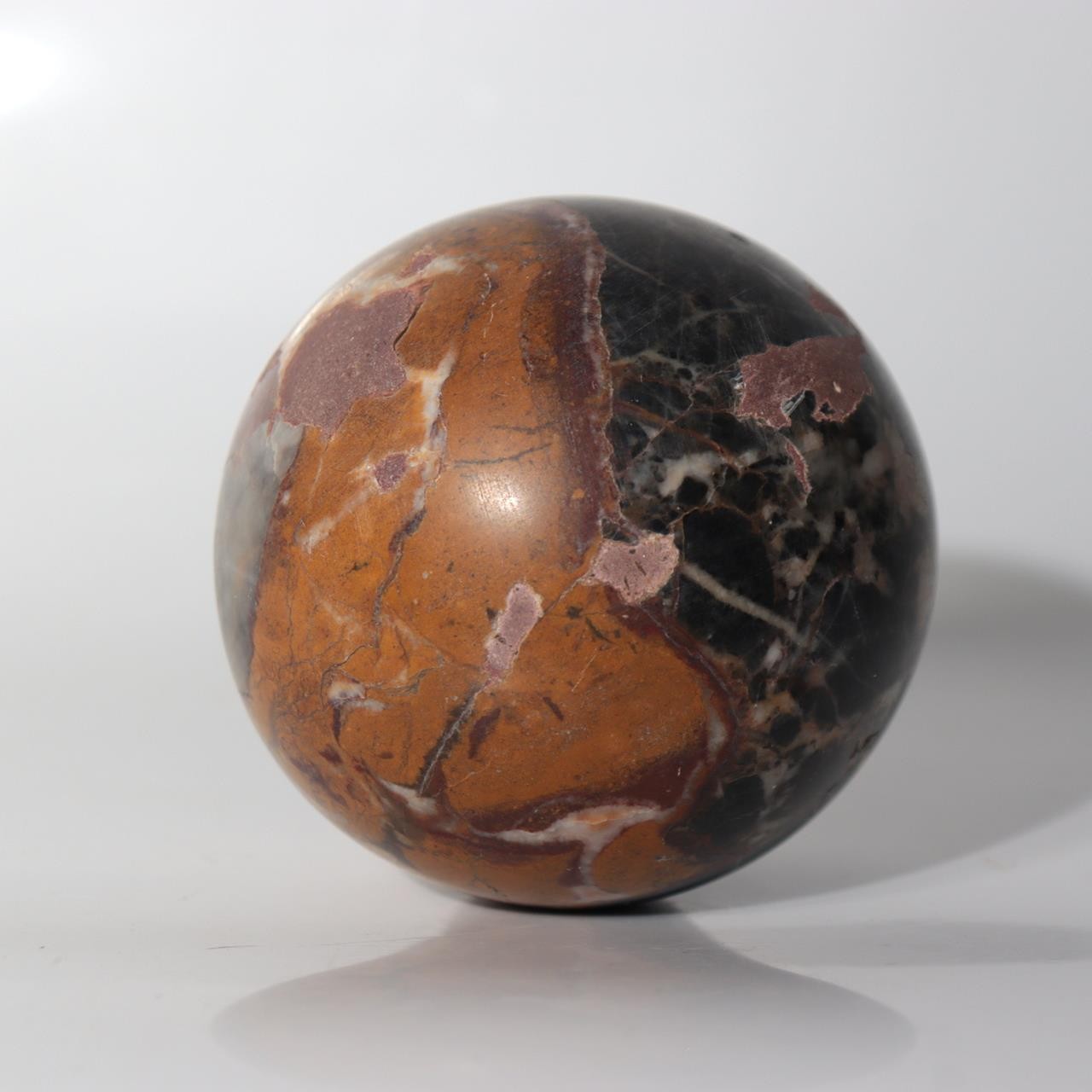 Antique Japanese Kinshozan Sarasa Stone Viewing Spheres Meiji 7 (1874) SS23515