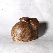 Vintage Japanese Hand-Carved Wood Rabbit Sculpture Early Showa Realistic Mastery4