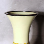 Vintage Japanese Cloisonne Enamel Vase Ota Hiroaki Pure Silver Rim OSV109