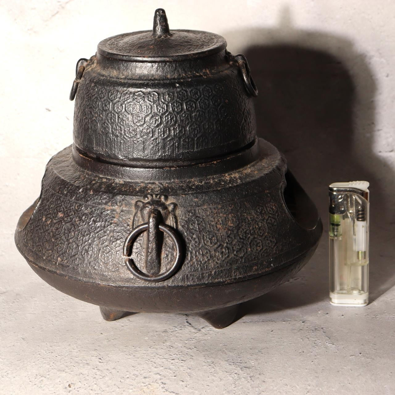 Japanese Vintage Cast Iron Ashtray Nambu Tekki Rustic Wabi-sabi Heavy 2.8kg BOS91