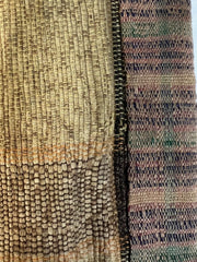Vintage Japanese Sakiori Rag Weaving Kofu Textile Striped Rug BRKW19114
