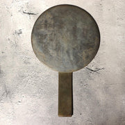 Japanese Antique Bronze Mirror Hand Mirror Bamboo Crest Signed Tenkaichi Edo Era6