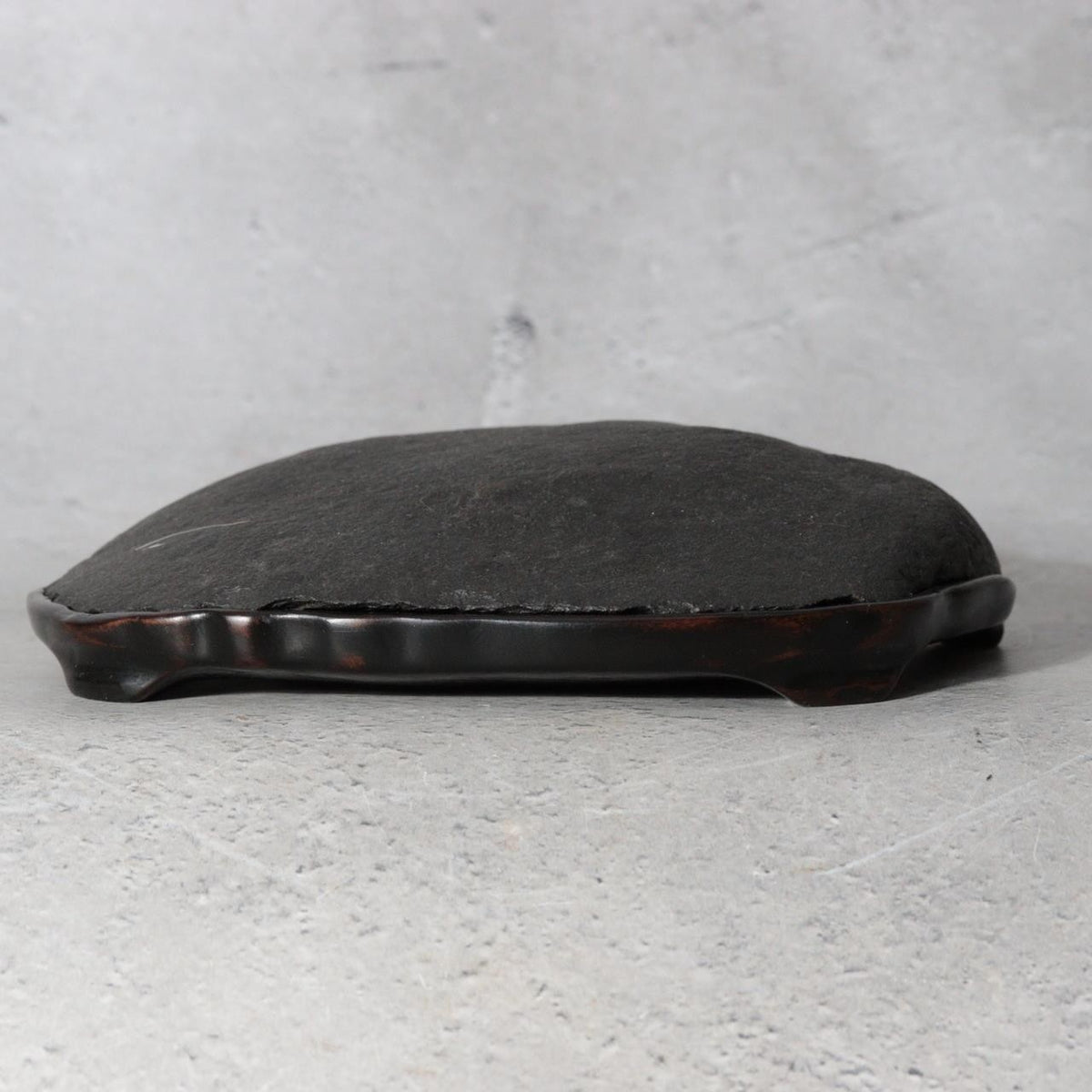 Vintage Japanese Suiseki Watarasegawa Viewing Stone Custom Wooden Base1