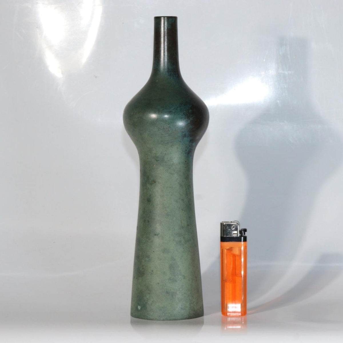 Vintage Japanese Copper Flower Vase Unique Shape Suibyo Water Jug1