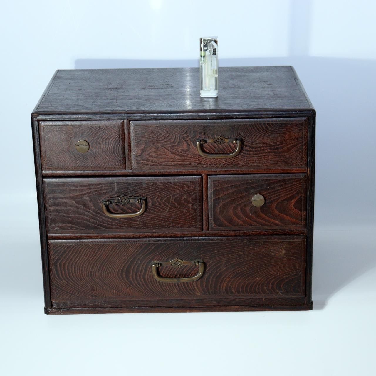 Japanese Mulberry Wood Ko-Hikidashi Small Chest Hidden Secret Compartment 37cm1