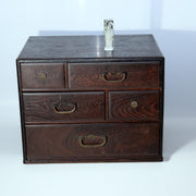 Japanese Mulberry Wood Ko-Hikidashi Small Chest Hidden Secret Compartment 37cm1