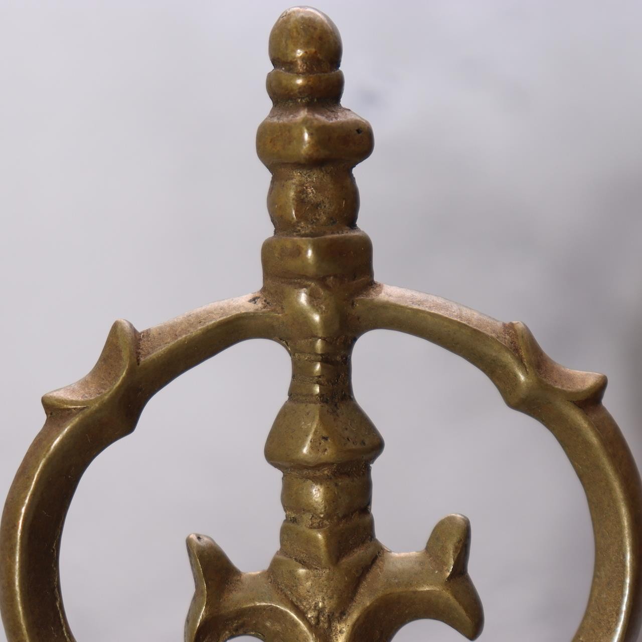 Japanese Buddhist Shakujo Sistrum Commemorative Inscription Senju-in Temple 38cm8