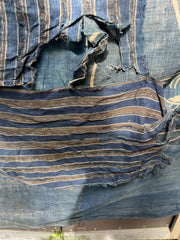 Authentic Antique Japanese Boro Textile - Indigo Patched Sashiko Cotton17