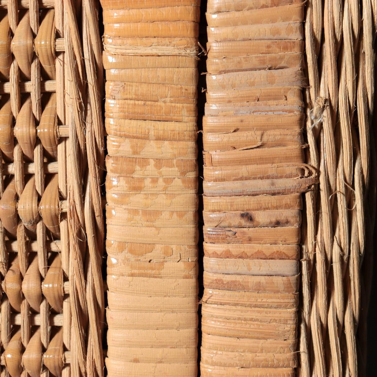 Vintage Japanese Bamboo Woven Basket Trunk Suitcase Bag12
