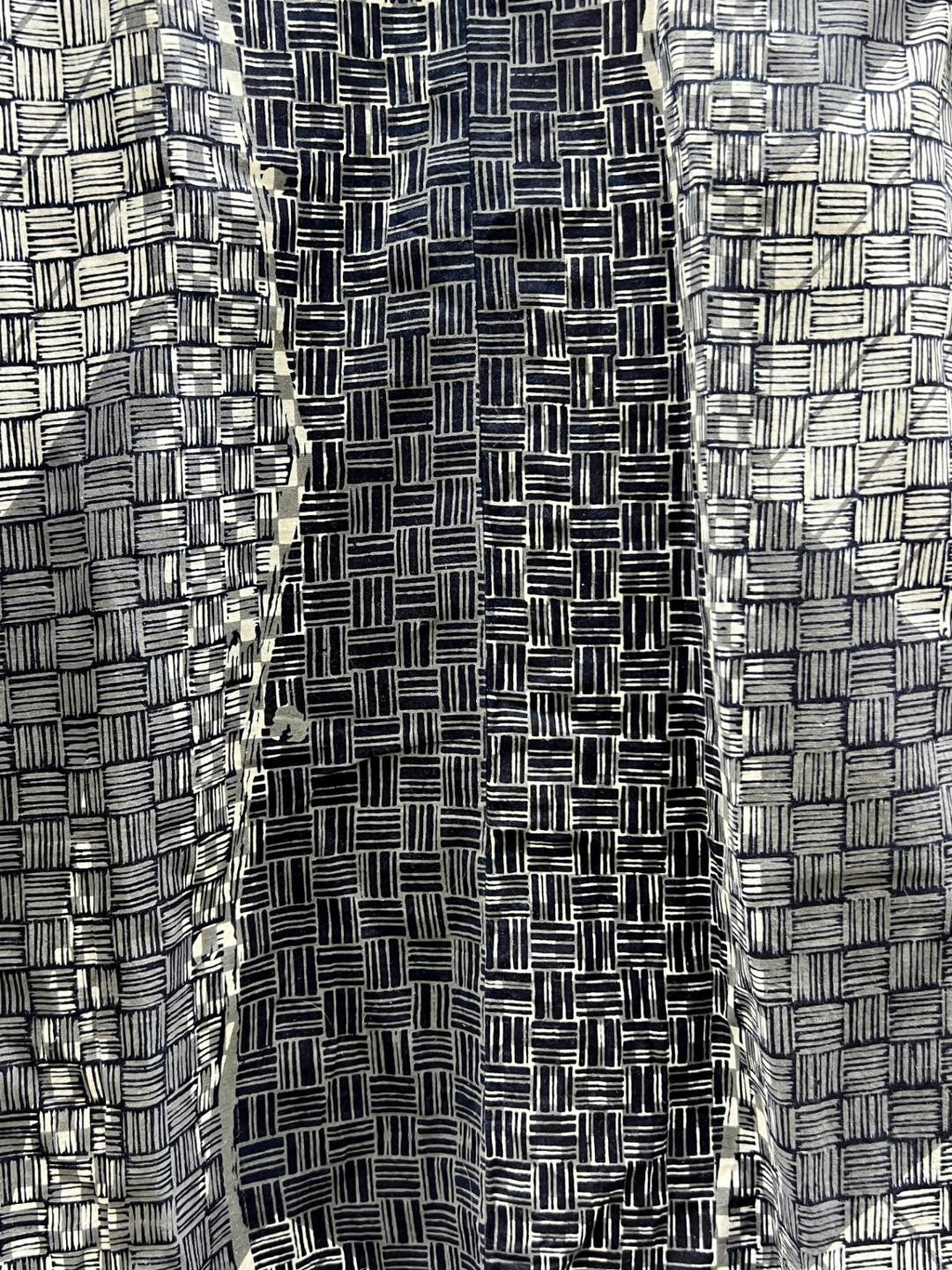 Japanese Men's Cotton Yukata Summer Kimono Basket Weave Pattern BRKW17610
