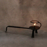 Masterpiece Hand-Forged Iron Candlestick Izumo Swordsmith Hiromitsu Signed Japan13