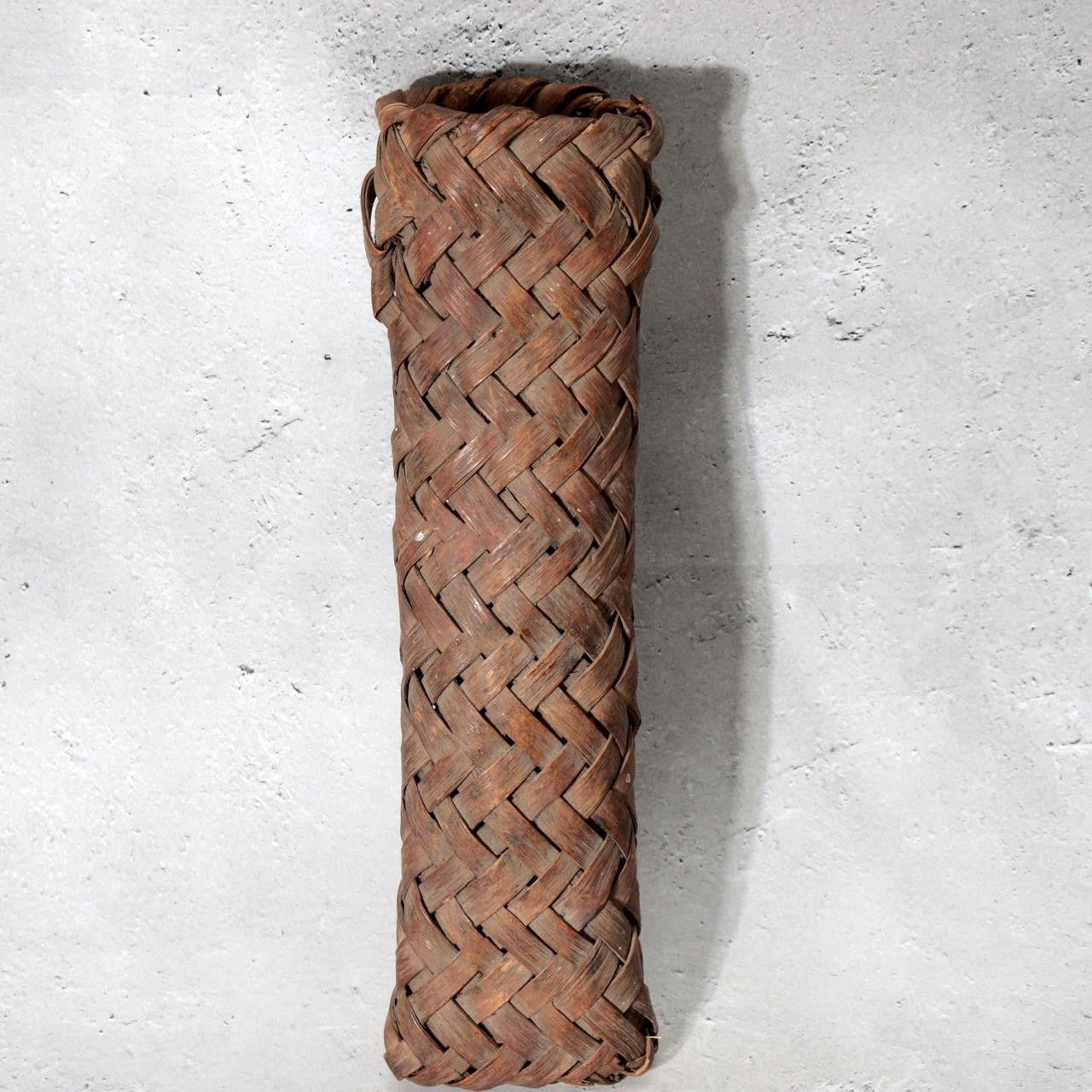 Japanese Antique Yamabudo Wild Grapevine Woven Hanging Flower Basket1
