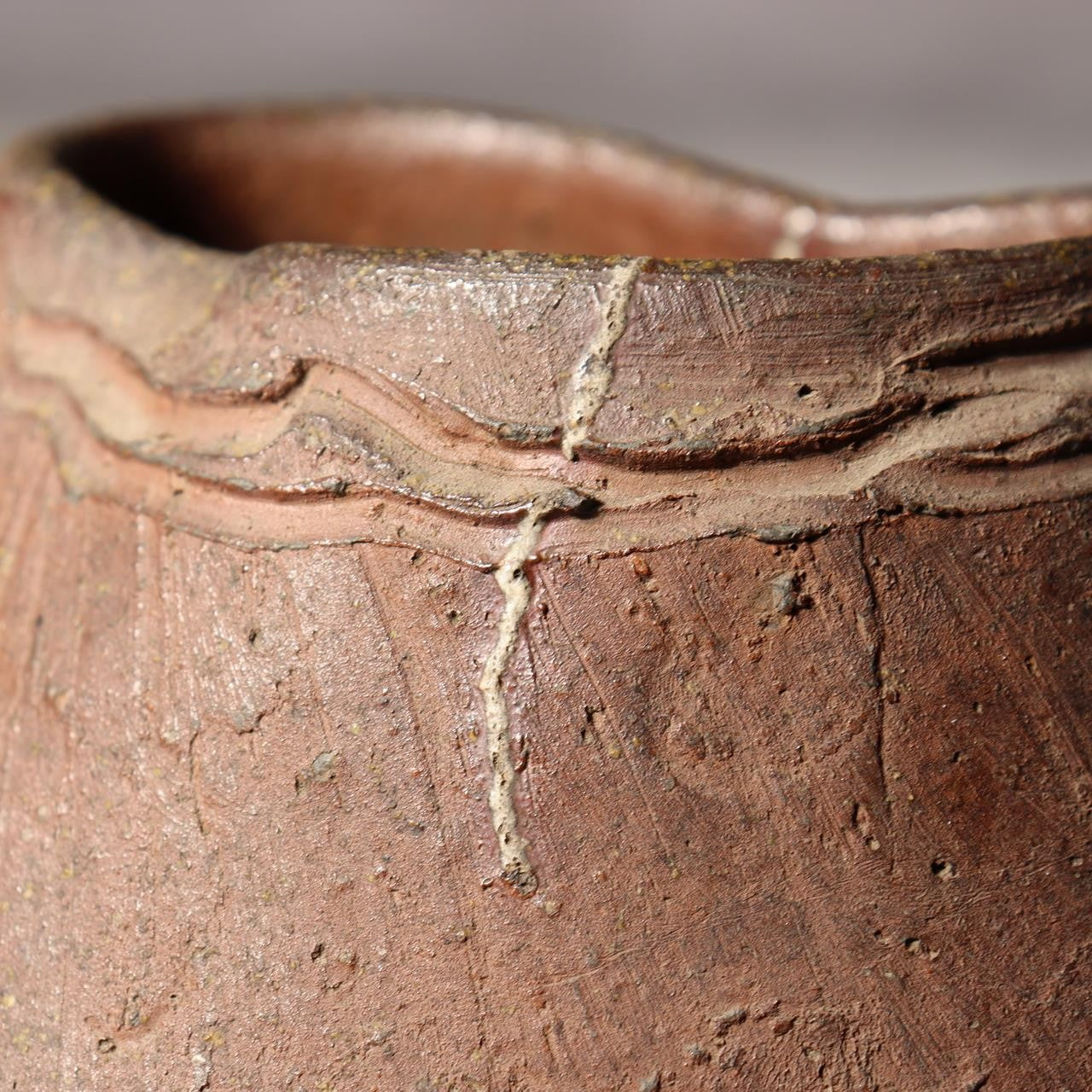 Japanese Pottery Flower Vase Crab Yaburebukuro Torn Sack Tokoname Rakuzan Style14