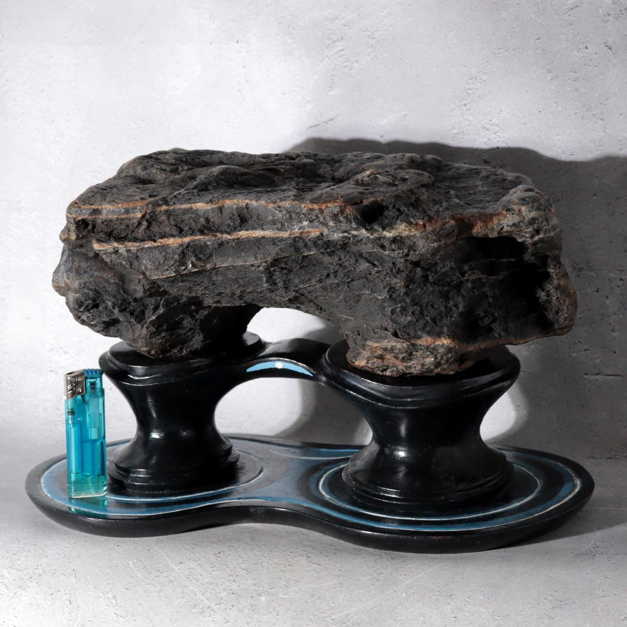Japanese Suiseki Viewing Stone Ryugumon Sanpo seki Yamagata ishi Bonsai SS442