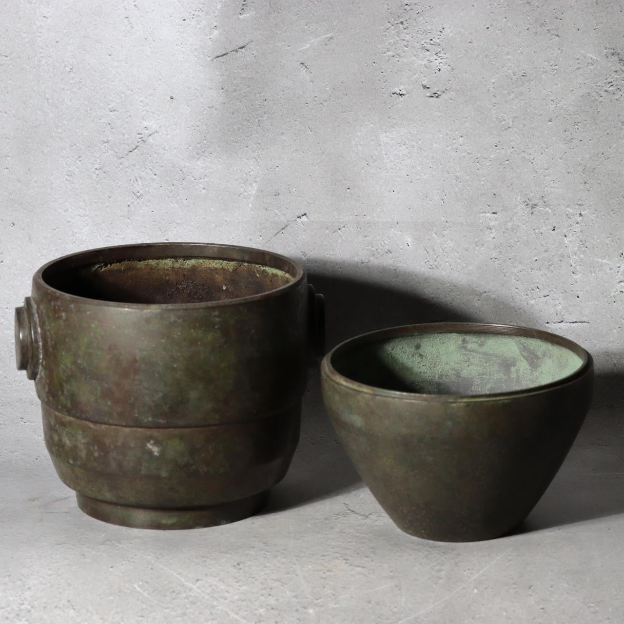 Vintage Japanese Bronze Vase NKK Commemorative 1957 Showa 32 Patina BV7806
