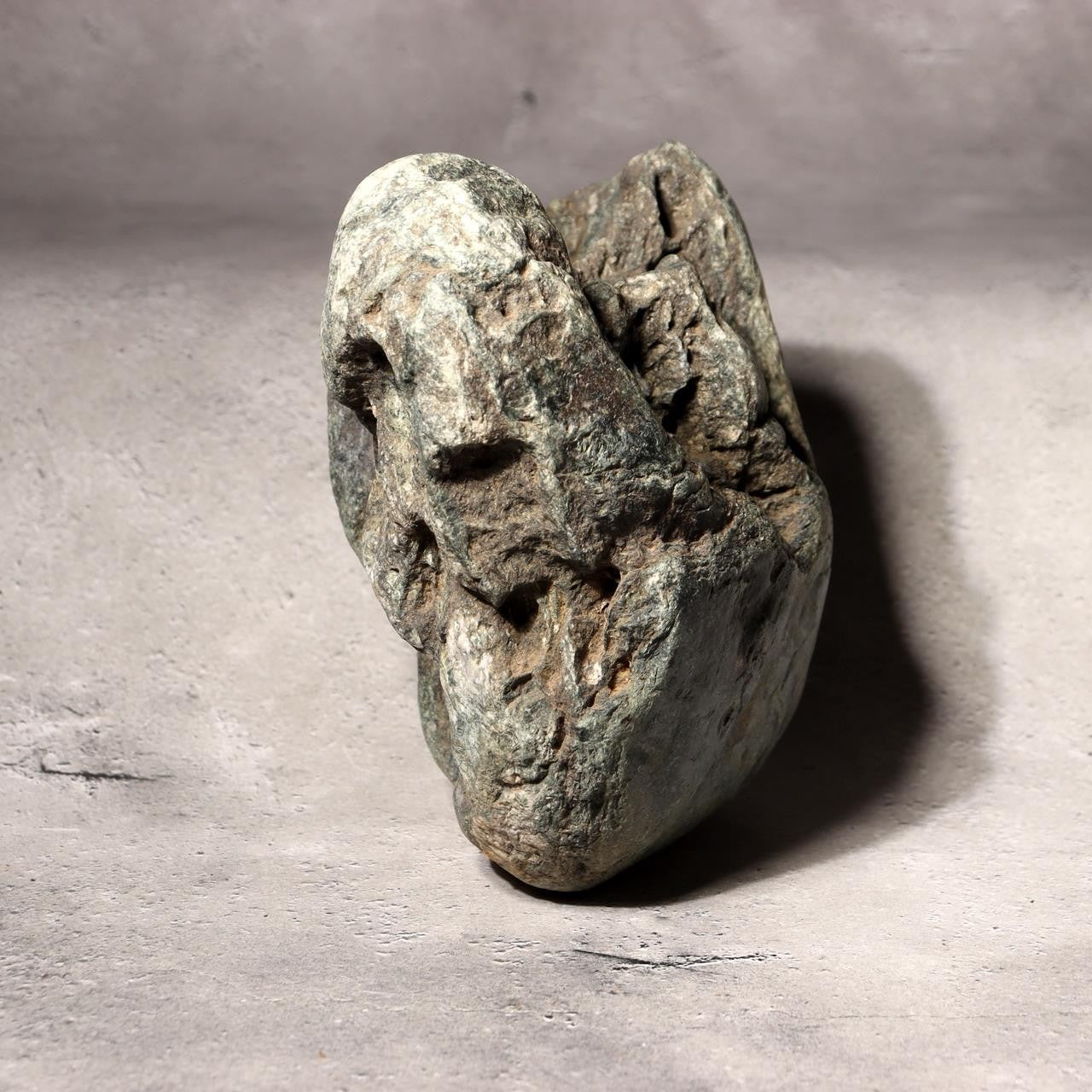 Japanese Suiseki Viewing Stone Green Sanba Chlorite Mountain Landscape 4.2kg6