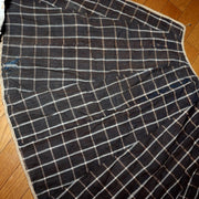 Japanese Antique Boro Kappa Rain Cape Indigo Cotton Kakishibu Paper Lined12